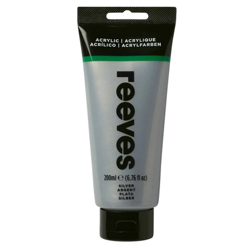 Reeves Artists' Acrylic Colour Silver 200mL